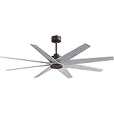 Matthews AN-TB-BW-64 Ariella Wet Rated 64" Outdoor Ceiling Fan without Light, Remote Included, Silent DC Motor, Textured Bron