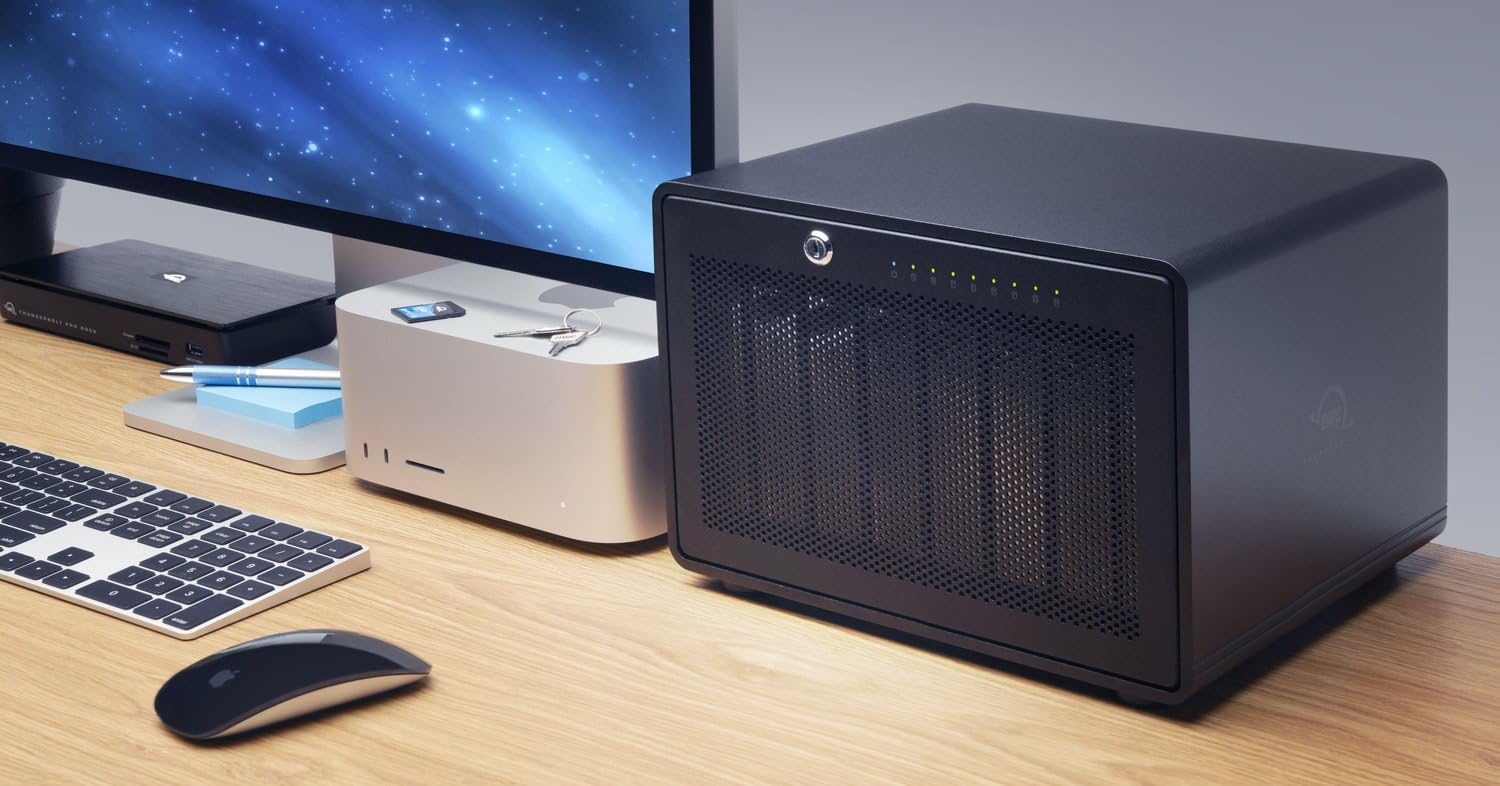 OWC ThunderBay 8 RAID 5 Edition 8-Bay External Drive w/ Dual Thunderbolt 3 Ports, Includes SoftRAID XT