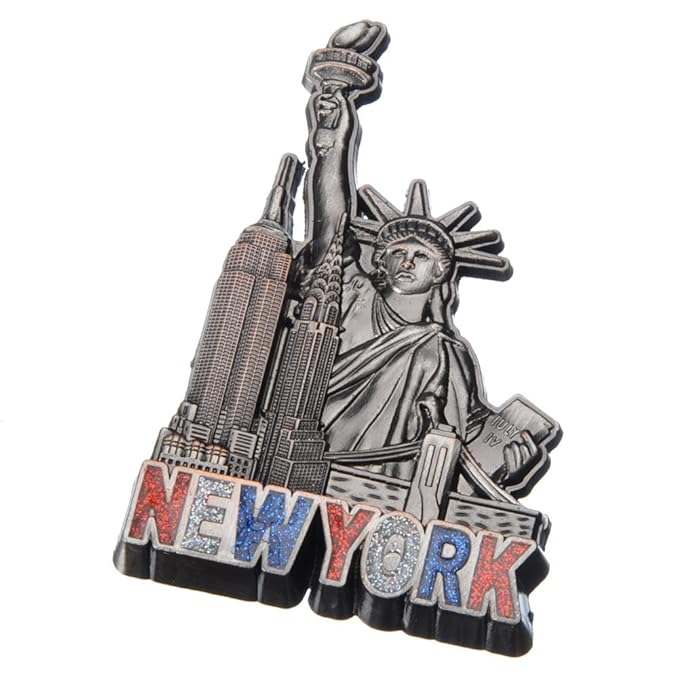Brillante y NY Estatua de la libertad Nueva York Souvenir Metal ...