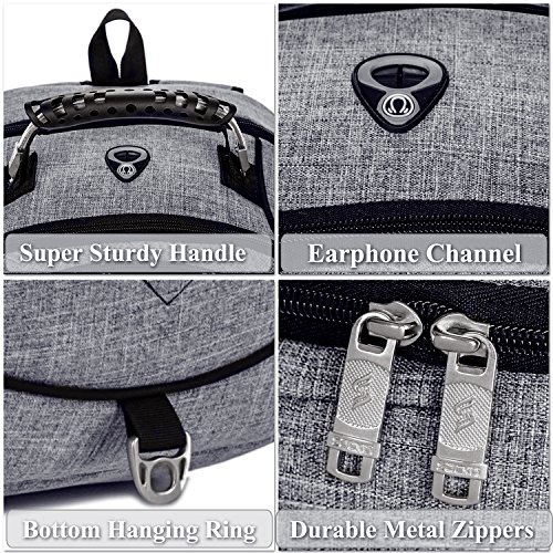 Laptop Backpack 18.4 Inch,SOCKO Nylon Water-Resistant Durable Travel Bag Hiking Knapsack Rucksack Backpack College Shoulder Back Pack for 18-18.4 Inches Laptop Notebook Computer,Grey