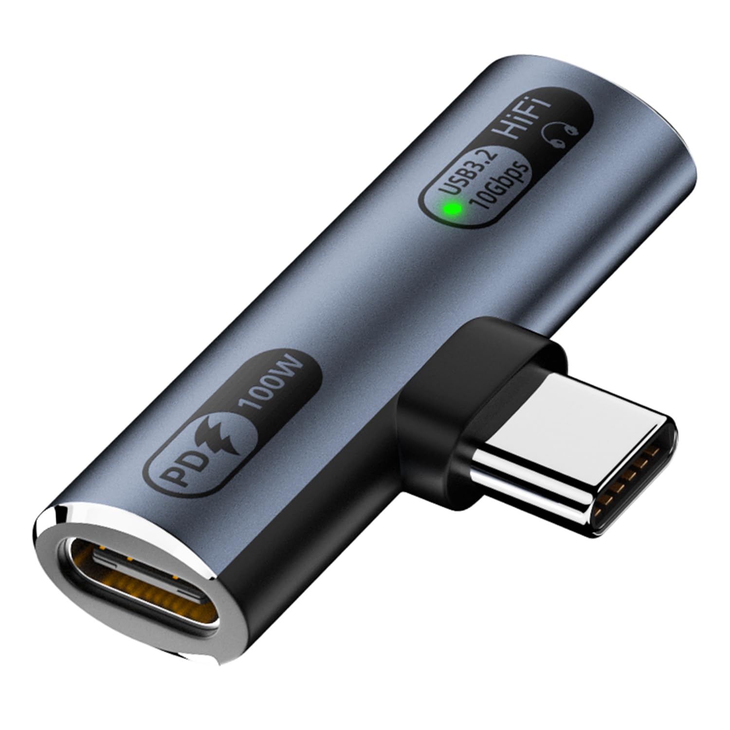 Photo 1 of Jadebones USB C Splitter with 100W Fast Charging, Dual USB C Headphone and Charger Adapter Dongle for iPhone 16/15 Series, iPad, MacBook, Galaxy S24/S23 and More - Grey (No for Power and Video Output)