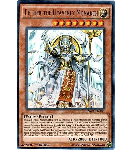 YU-GI-OH! - Ehther The Heavenly Monarch (SR01-EN000) - Structure Deck: Emperor of Darkness - Edition