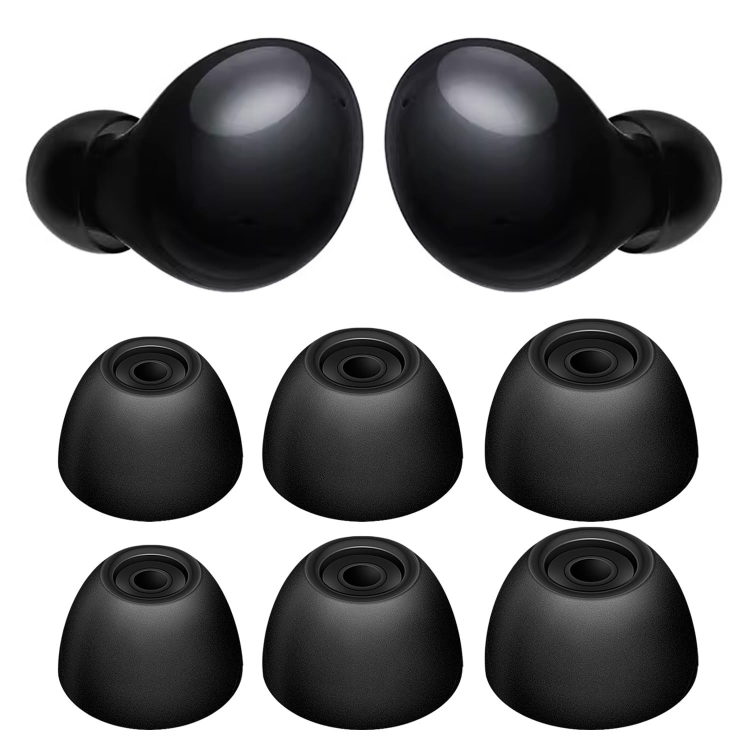 Replacement Eartips Compatible with Samsung Galaxy Buds 2 / Galaxy Buds Plus/Galaxy Buds, Silicone Earbuds Eartips Buds Cover Set