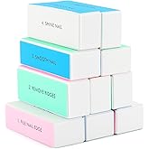 10 Pcs 4 Way Nail Buffers Blocks for Natural Nails, Nail Polishing Block Buffing Block Nail Files, Shape and Shine Nail Tool