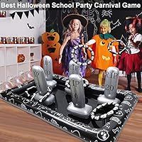 Amazon Co Jp 巨大な墓石輪投げゲーム ハロウィンパーティーゲーム 子供に インフレータブルスパイダーウィッチハットリング トスゲーム ハロウィンパーティー装飾 屋外カーニバルゲーム 教室 屋内学校 庭 スポーツ アウトドア