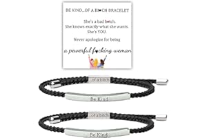 LIU JUN Let Them Bracelet for Women, Adjustable Braided Stainless Steel Engraving Inspirational Let Them Bracelet Gifts Jewelry