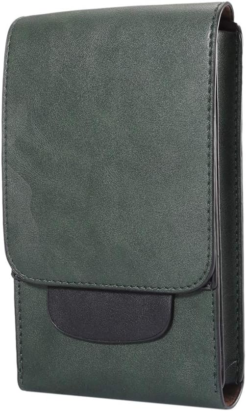 SITCO Universal PU Leather Waist Pack Cellphone Case Pouch Vertical Smartphone Holster Case with Belt Clip Hook Loop Wallet Bag for all Phones under 6.5inch