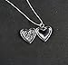 1 Piece Heart Locket Pendant Sterling Silver Plated Necklace Jewelry 24inch