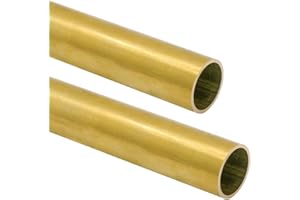 YTKavq 1"OD Brass Tube, 1 mm Wall Thickness 12" Length Brass Round Pipe Widely used in various industrial applications(2 Pcs)
