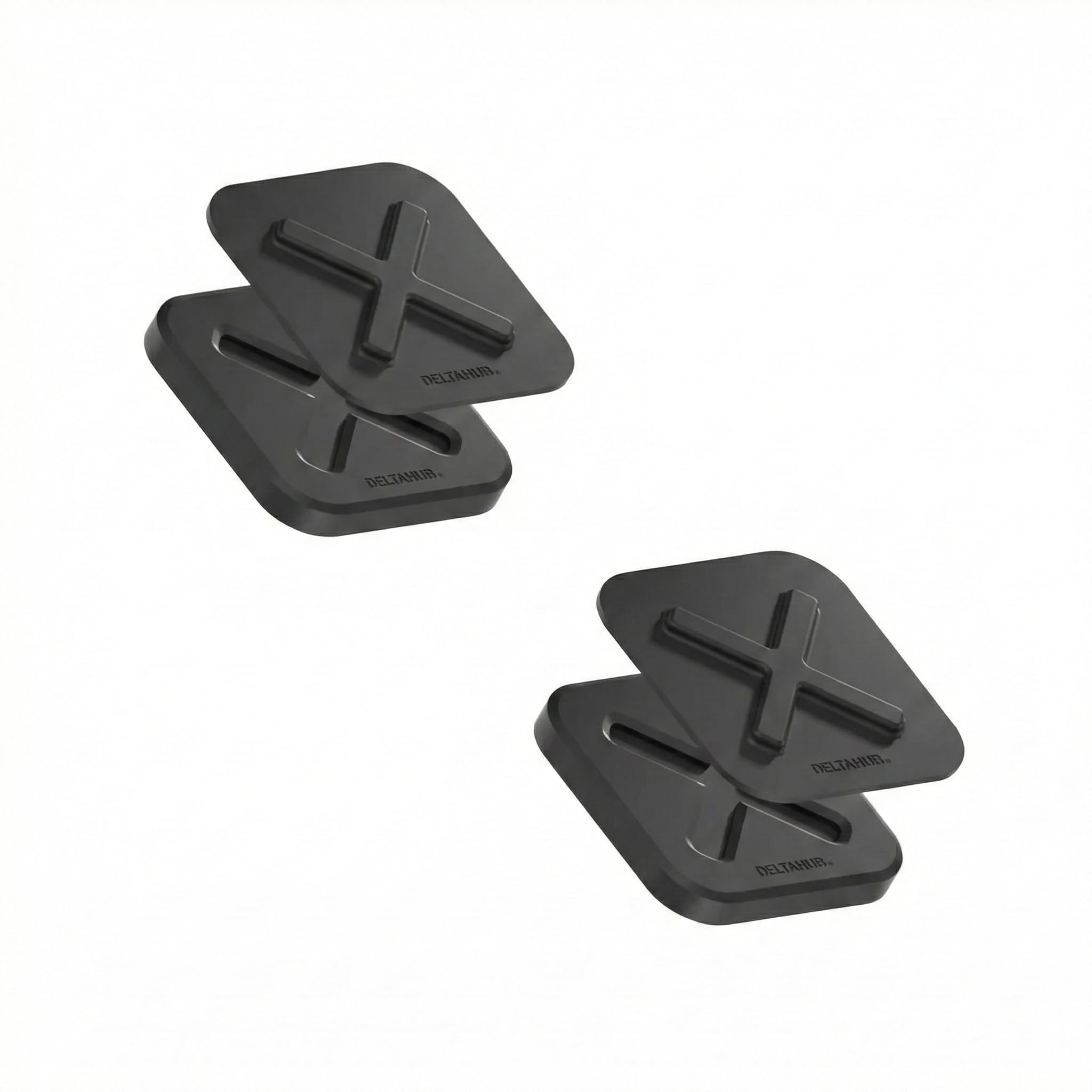 Photo 1 of DELTAHUB HoldX Magnetic Mount - Universal Phone & External Drive Holder for Laptops, Desks | Strong Magnetic Stand for SSDs, HDDs & Mobile Device (Black 2-Pack)