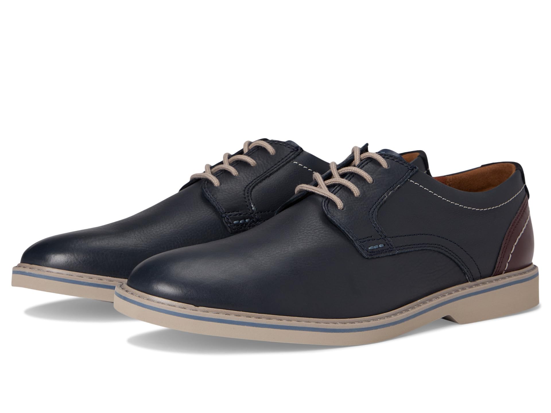 Clarks Men’s Radcliff Low Oxford, Navy Leather, 9.5 Medium US