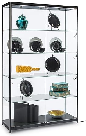 Amazon Com Displays2go 48 Inch Glass Display Case Nine Led