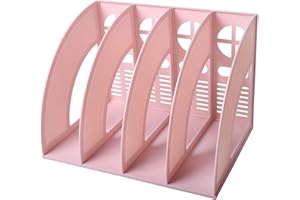 Marte Vanci Magazine File Holder Plastic Desk Storage Organizer 33 x 23.5 x 23.5cm Vertical File Folder Holder for Paper Maga