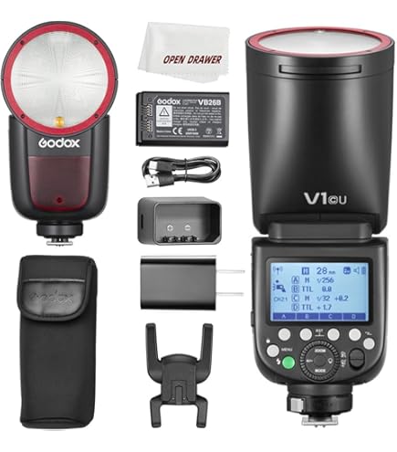 GODOX V1 Pro V1Pro N Round Head Camera Flash For Nikon, 2.4G Wireless TTL Nikon Speedlite HSS 1