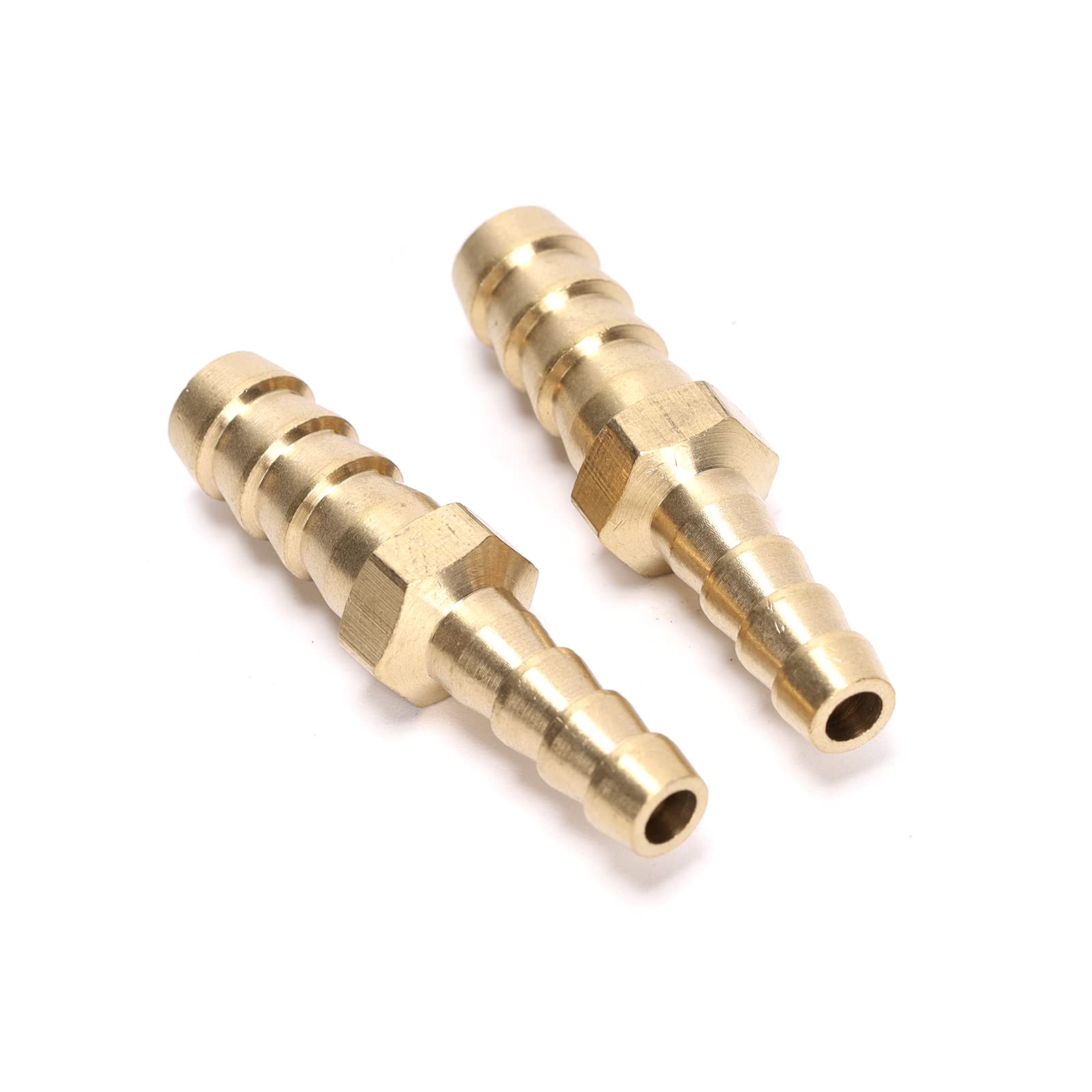 2pcs Brass Hose Barb OD (5/16" to 3/8") for Air Water Fuel Hose Adapter Joiner Reducer Connector (2pcs 8mm-10mm) โ image 1