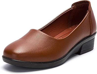 Amazon Nomioce レディースシューズ ナースシューズ レディース安全靴 パンプス ウォーキングシューズ 通勤 モカシン 軽量 疲れにくい 長時間立ち仕事 大きいサイズ 履きやすい ブラウン 25 0cm Nomioce シューズ バッグ
