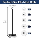 niffgaff Free-Standing Toilet Roll Holder 4-Roll Capacity Matte Black Stainless view 2