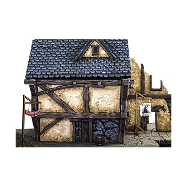 War World Gaming Fantasy Village Komplettset - 28mm Fantasie Tabletop Gelände Modell Diorama Modellbau Landschaft… – Bild 5