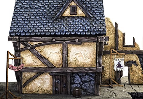 War World Gaming Fantasy Village Komplettset - 28mm Fantasie Tabletop Gelände Modell Diorama Modellbau Landschaft… – Bild 5