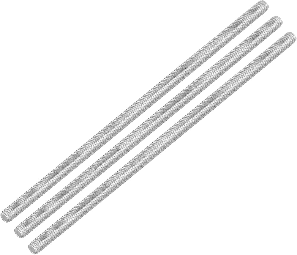 sourcing map M4 x 110mm Fully Threaded Rod 304 Stainless Steel Studs 3pcs