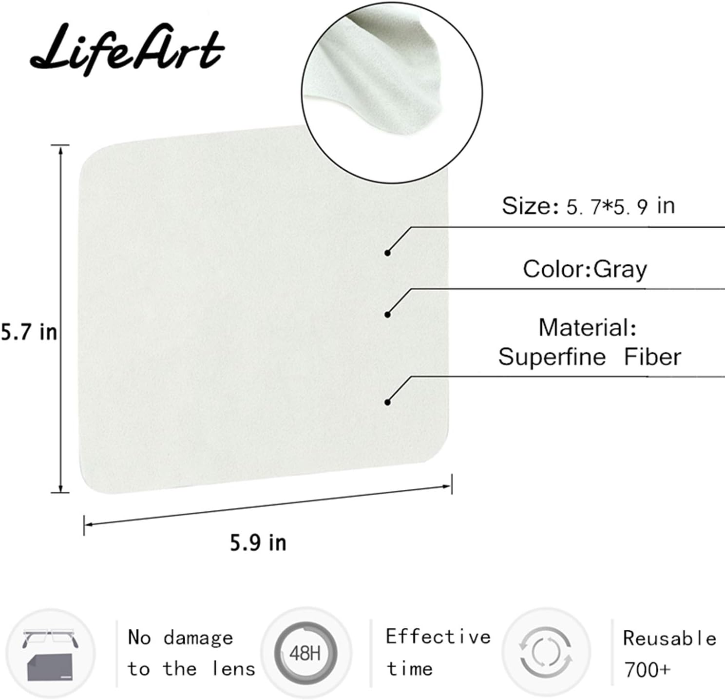 8 Pack Anti-Fog Wipe, Eyeglasses Cleaning Cloths, Cleaning Wipe for Eyeglasses Tablets, Screens, Lens Wipe for Camera Lenses - Image 3