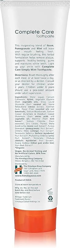 Botanique Simply Mint Complete Care Toothpaste| Refreshing Mint Flavor | Strong Teeth | Gives Healthy Gums & Fresh Breath -150g (Pack of 2)