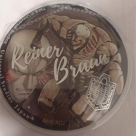 Amazon Co Jp 進撃の巨人 Usj 缶バッジ ライナー ブラウン 鎧の巨人 ホビー 通販