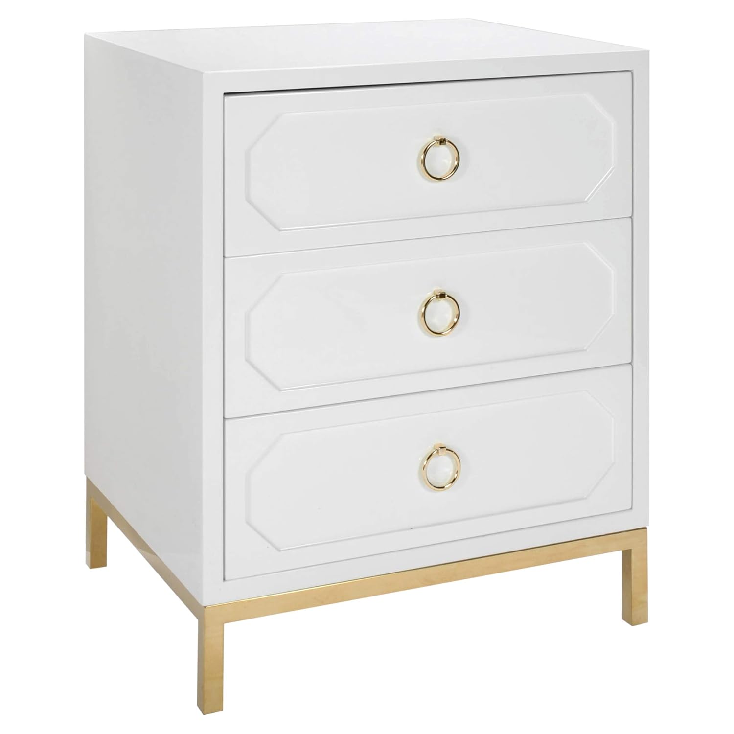 Amazon Com Kathy Kuo Home Lizeth Modern White Lacquer Gold