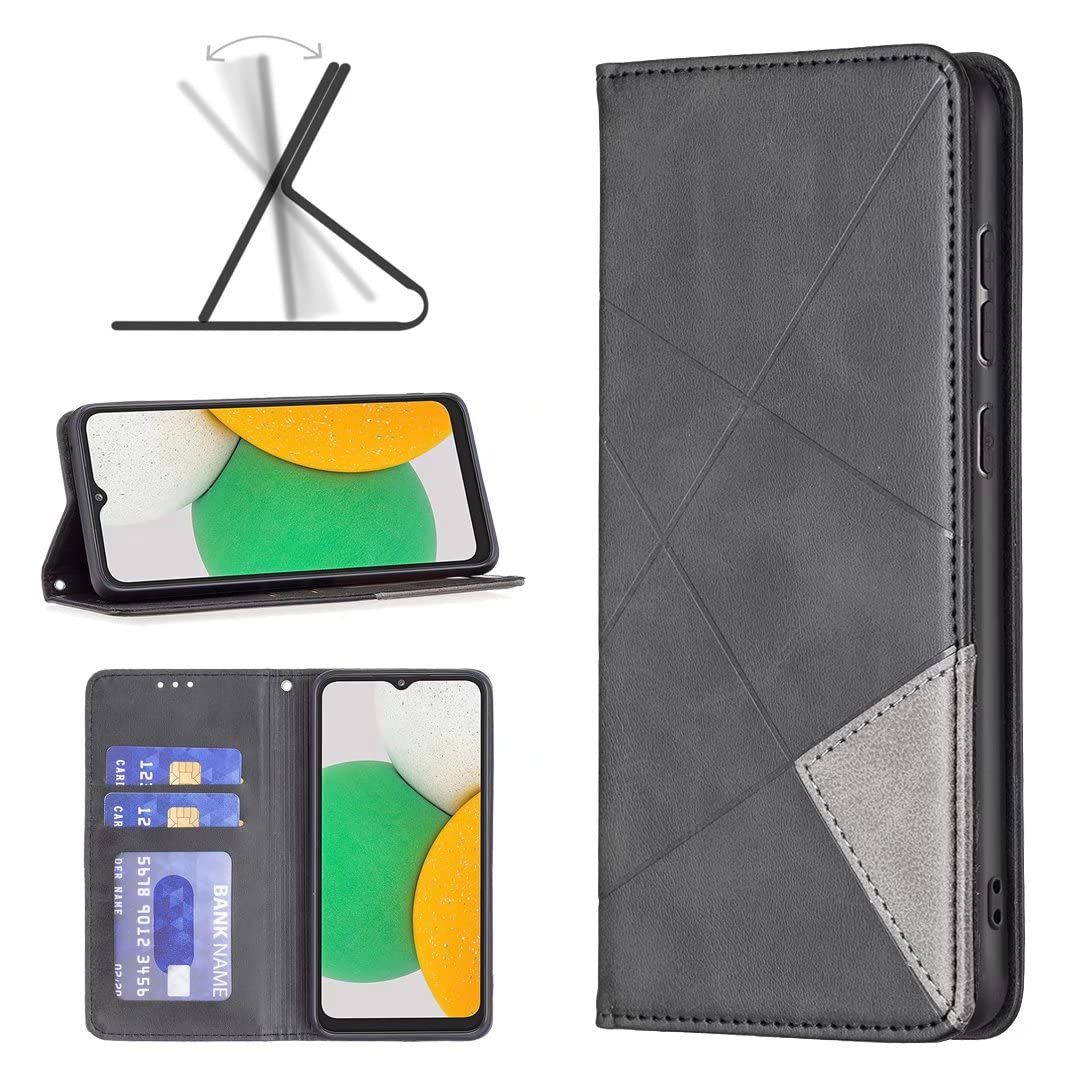 ESONG Case for Nokia G22,Premium PU Leather Wallet Flip Cover Case with[Card Slots][Magnetic Closure][Kickstand]Full Protection Shockproof Design -black