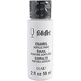 FolkArt Enamel Glass & Ceramic Paint in Assorted Colors (2 oz), 4001, Wicker White