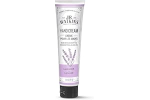 J.R. Watkins Natural Moisturizing Hand Cream, Hydrating Hand Moisturizer with Shea Butter, Cocoa Butter, and Avocado Oil, USA Made and Cruelty Free, 3.3oz, Lavender, Single