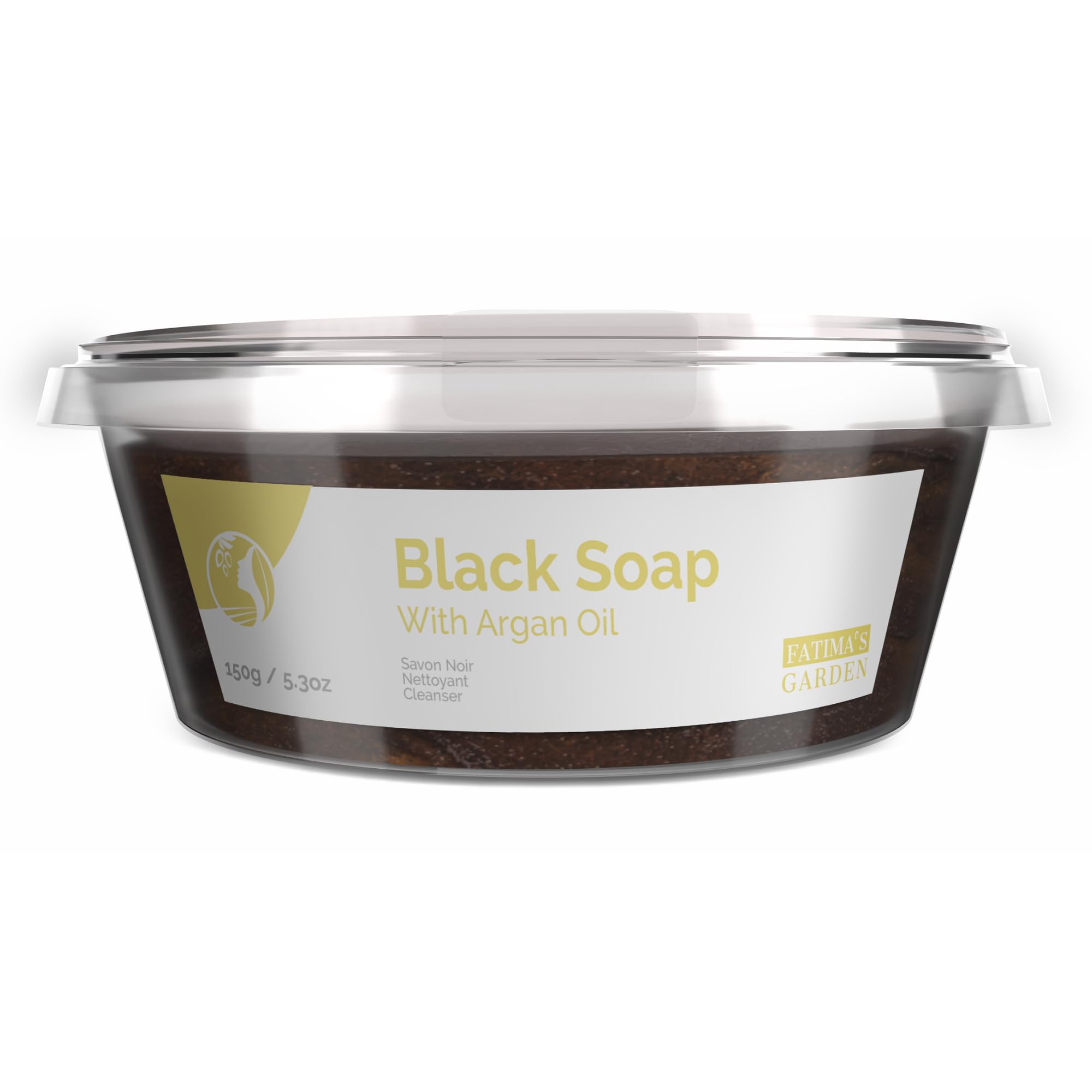 Fatima's Garden Argan Oil Black Soap - Exfoliating Cleanser, 150g — image 1