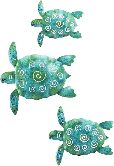 Regal Art and Gift S599 Wanddekoration Meeresschildkröte, Blau/Grün, 3