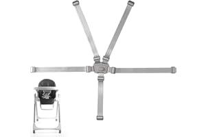 High Chair Strap for Graco, Polyester and Plastic Adjustable Highchair Strap Baby High Chair Accessories 5 Point Harness Trap