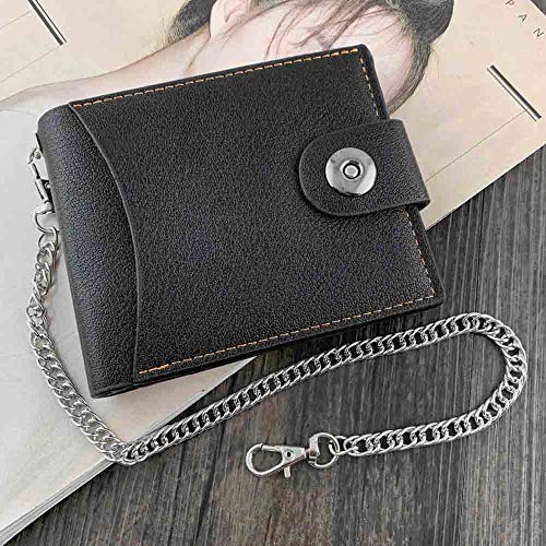 Huture Wallet Chain Anti Lost Key Chain Metal Pants Chain Purse Chain Pocket Chain Punk Keychain with Mini Hook Clasps Keyring Accessories for Men and Women's Jeans Belt Handbag, Silver 15 Inches - Thumbnail 2