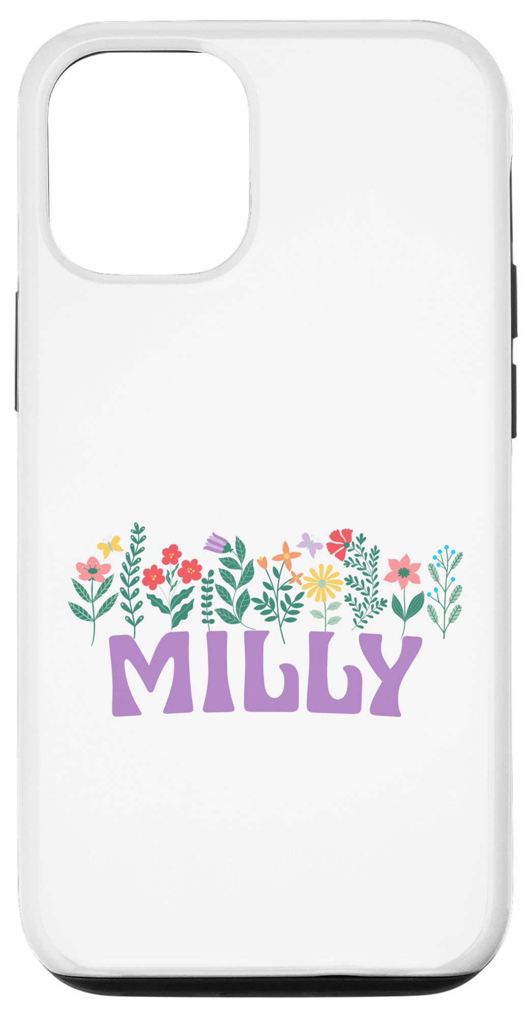 iPhone 15 Wildflower Floral MILLY First Name Mother's Day Women Case