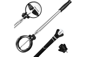 THIODOON Golf Ball Retriever Telescopic for Water with Locking Button Golf Ball Picker Upper Grabber for End of Putter Retractable Ball Retriever Tool Golf Accessories and Gifts for Men
