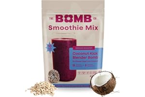 BLENDER BOMBS The Bomb Co. Blender Bomb, Coconut Kick, Superfood Smoothie Mix with Hemp, Chia Seeds, Coconut, & Amino Acids for The Body’s Natural Defense, Gluten Free, High Fiber, 10 Servings