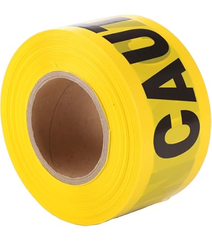 Pyle "No Parking Caution Tape Yellow, 200 Meter Roll Of Non-Adhesive