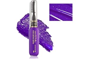 MIESCHER Purple Hair Mascara, 05# Purple Temporary Hair Color Chalk Dye Stick, Washable Hair Dye Cream, Professional Hair Color, 48 Hours Not Fade for Girls Kids Party
