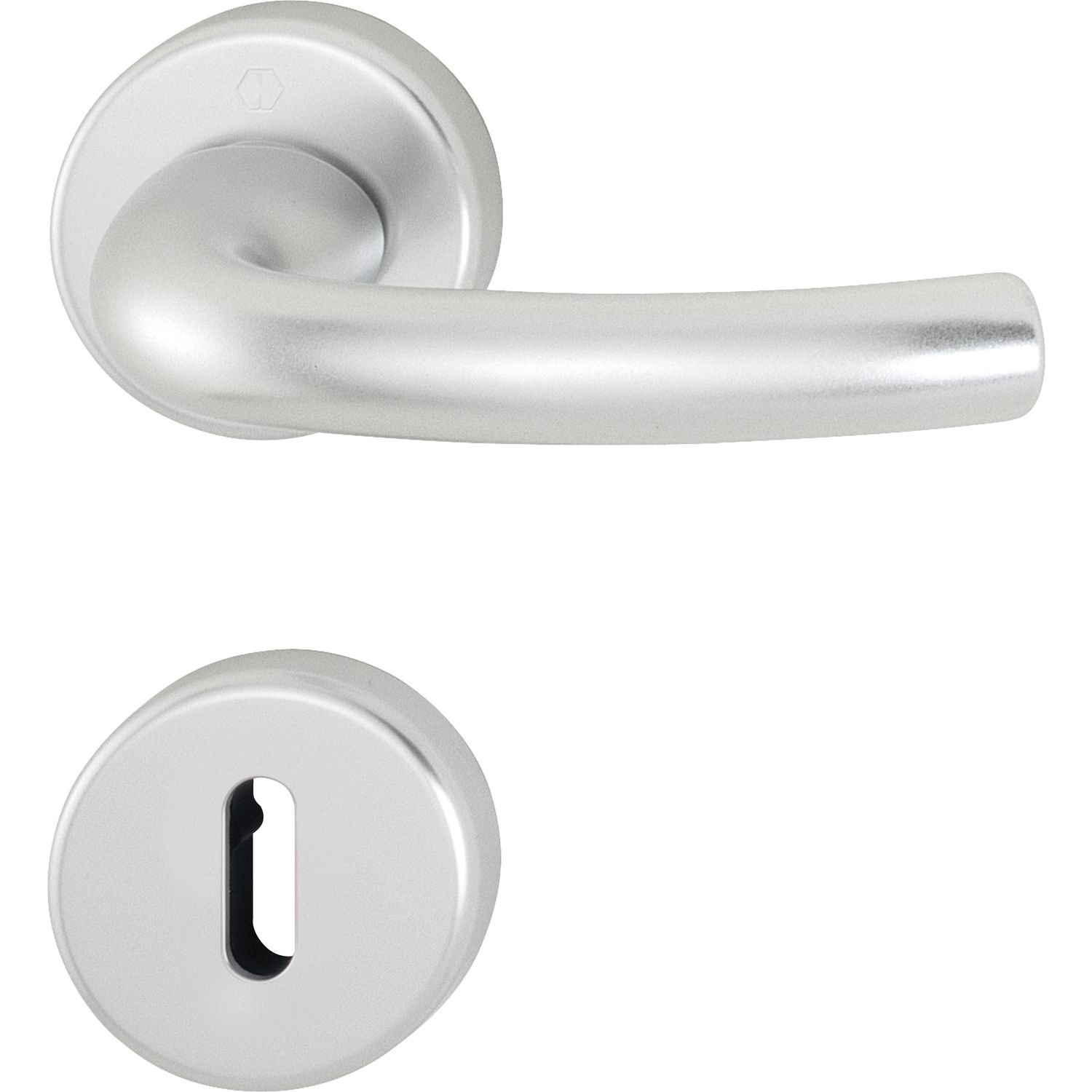 Hoppe Tokyo Door Handle Set with Rosette BB Deadlock – Silver Anodised (Made from 2951766
