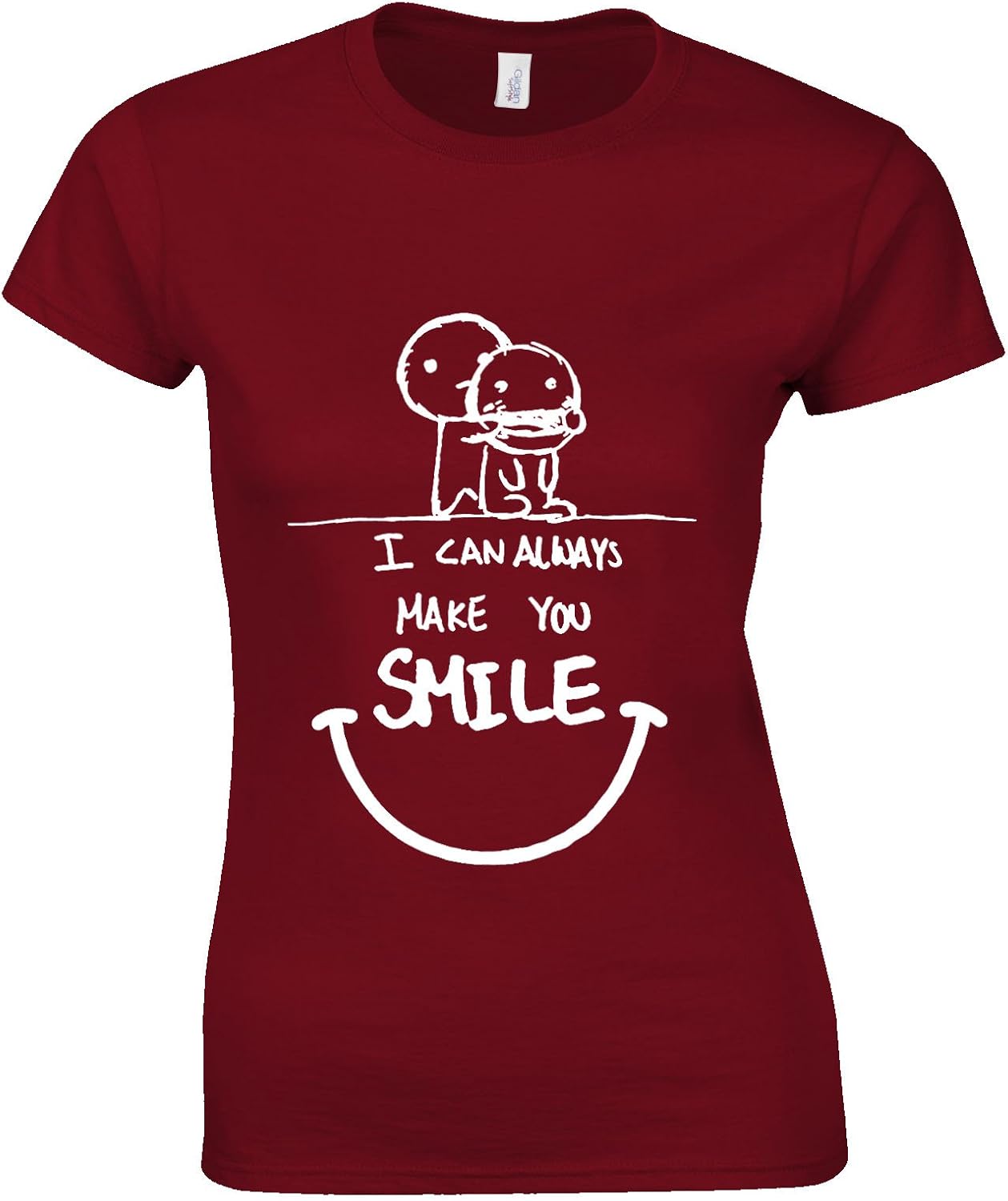 Nisabellaltd I Can Always Make You Smile Meme Cherry Red Women T Shirt Top Xxl Amazon Co Uk Clothing