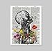 Susie Arts 8X10 Unframed Flowery Neck and Head Upcycled Vintage Dictionary Art Print Book Art Print Home Decor Funny Wall Art Anatomy Art V114