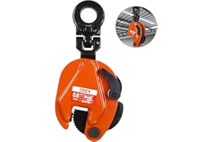 TKK Vertical Plate Clamp 1760Lb, 1Ton Plate Lifting Clamps Jaw Opening up to 0.8 inch Heavy Duty Lifting Clamps for Lifting and Transporting (1760lb 0.8t)