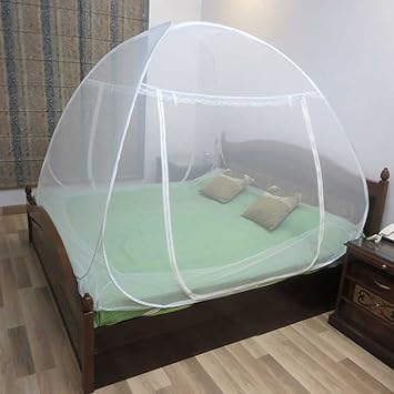 Healthgenie Premium Foldable Mosquito Net for Double Bed (King Size) - White