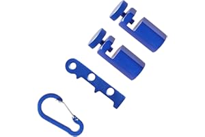 ECOMAID Stair Gauge Framing Jig for Framing Square and Rafter, Attachment, Aluminum Alloy Hex Flat Gauge With Thumb Screw, No