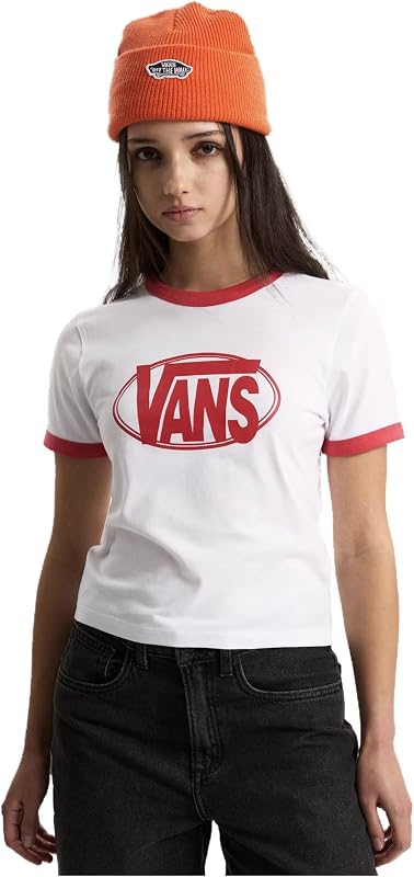 T-shirt W Central Chest Ringer, cor branca, L