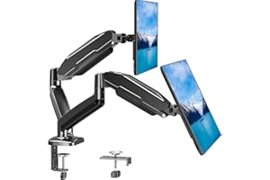 MOUNT PRO Dual Monitor Mount Fits 13 to 32 Inch Screen, Height Adjustable Monitor Stand for 2 Monitors, Gas Spring Display Ar