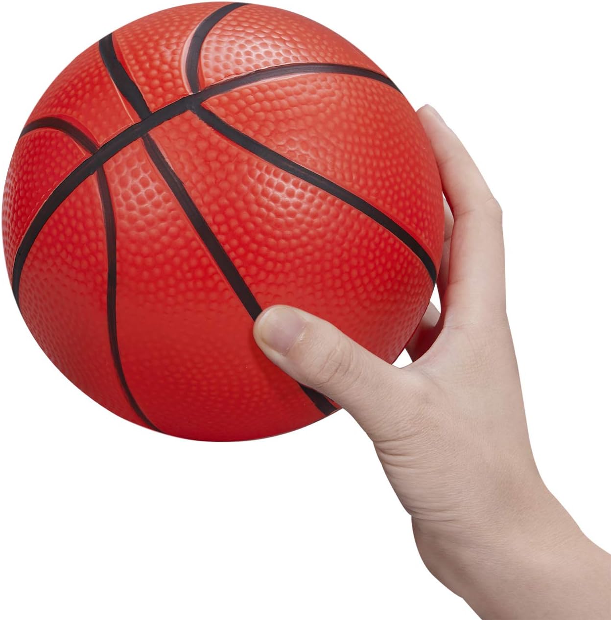 BESTTY 6 Inches Colorful Toddler Kids Replacement Mini Toy Basketball Rubber Baketball for Kids, Teenager Basketballs (5 PCS with 1 Air Pump): Toys & Games