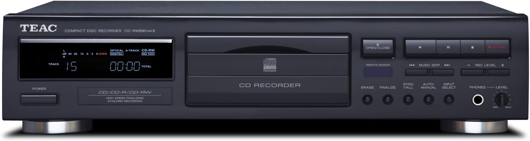 Teac CD-RW890MK2-B CD Recorder (Black) (Renewed)